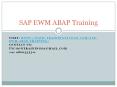 SAP EWM ABAP Training | EWM ABAP Classroom Training PowerPoint PPT Presentation