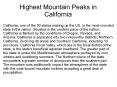 Highest Mountain Peaks in California PowerPoint PPT Presentation