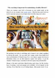 How snacking affects the health?
