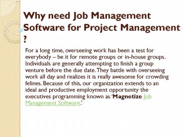 Job management software | Magnetize.co.nz