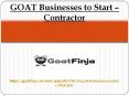 GOAT Businesses to Start – Contractor PowerPoint PPT Presentation