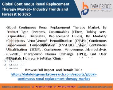 continuous renal replacement therapy market