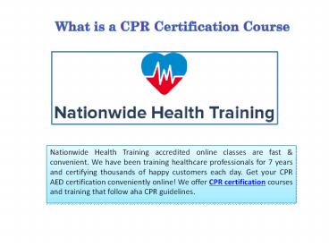What is a CPR Certification Course presentation | free to download