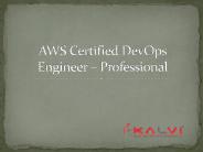 AWS Certified DevOps Engineer – Professional