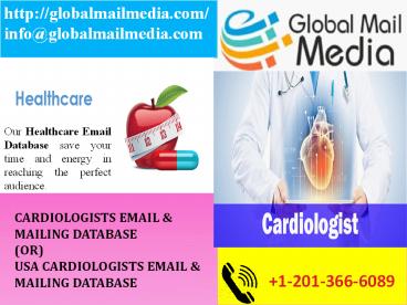 CARDIOLOGISTS EMAIL & MAILING DATABASE