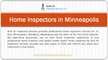 Home Inspectors Minneapolis
