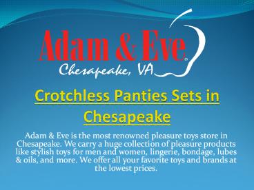 Crotchless Panties Sets in Chesapeake