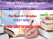 BSOP 334 Success Begins - snaptutorial.com