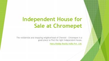 Independent house for Sale at Chromepet