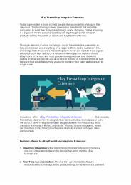 eBay PrestaShop Integrator Extension By KnowBand