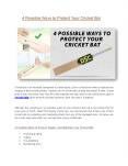 4 Possible Ways to Protect Your Cricket Bat PowerPoint PPT Presentation