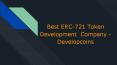 Best ERC-721 Token Development Company - Developcoins PowerPoint PPT Presentation