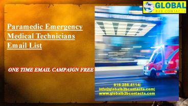 Paramedic Emergency Medical Technicians Email List