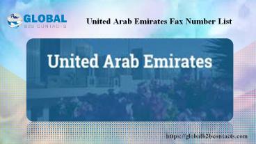United Arab Emirates Fax Number List