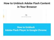 How to Unblock Adobe Flash Content in Your Browser