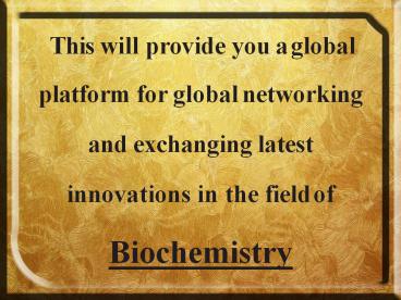 Biochemistry Conference | Molecular Biology Congress (1)