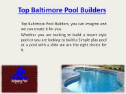 Top Baltimore Pool Builders