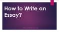 Write an Essay PowerPoint PPT Presentation