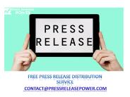 Free Press Release Distribution Service