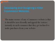 Developing and Designing a Killer Ecommerce Websites