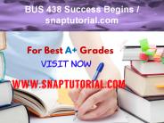 BUS 438 Success Begins / snaptutorial.com
