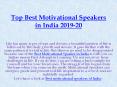 Top Best Motivational Speaker in India 2019-20 PowerPoint PPT Presentation