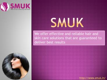 SMUK Provide Men Hair Fall Treatment