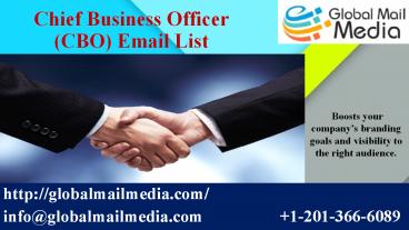 Chief Business Officer (CBO) Email List