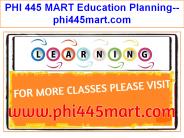 PHI 445 MART Education Planning--phi445mart.com