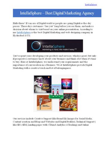 Best Digital Marketing Agency in Hyderabad - IntellaSphere