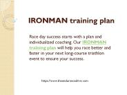 IRONMAN Training Plan