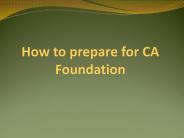 How to prepare for CA Foundation
