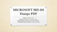 Famous Microsoft MD-101 PDF Dumps | MD-101 Cheat Sheet