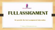 Accounting assignment help - fullassignment