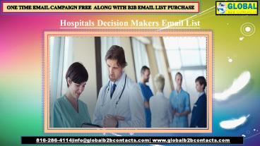 Hospitals Decision Makers Email List