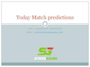 Today match predictions