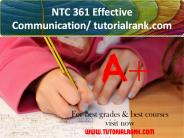 NTC 361 Effective Communication - tutorialrank.com
