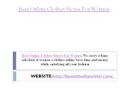 Best Online Clothes Stores For Women