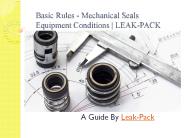 Basic rules mechanical seals equipment conditions