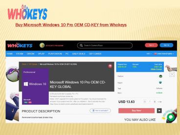 Windows 10 oem key purchase