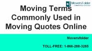 Commonly Used Moving Terms in Moving Quotes Online