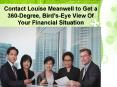Contact Louise Meanwell to Get a 360-Degree, Bird’s-Eye View Of Your Financial Situation PowerPoint PPT Presentation