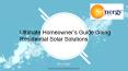 Ultimate Homeowner’s Guide Going Residential Solar Solutions PowerPoint PPT Presentation