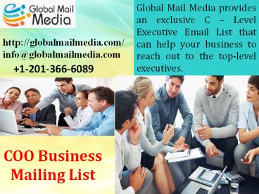 COO Business Mailing List