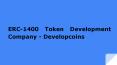 ERC-1400 Token Development Company PowerPoint PPT Presentation