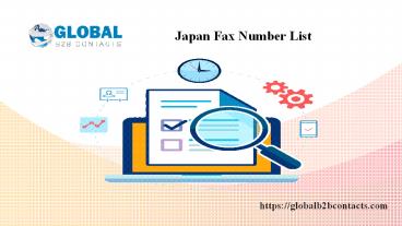 Japan Fax Number List