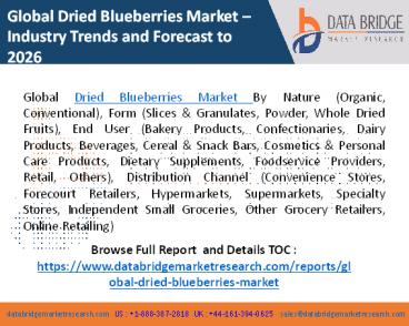 Global dried blueberries market