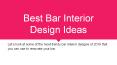 Bar Interior Designer in Noida