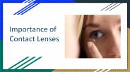 Importance of Contact Lenses in Dubai.
