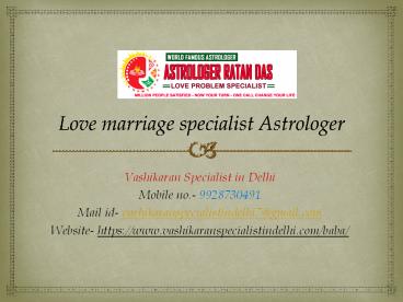 Love marriage specialist Astrologer